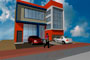 Vista 3D básica para una remodelación del inmueble en una empresa comercial